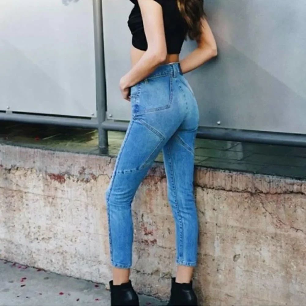 Revice High Rise Star Venus Crop Jeans Medium Wash Size 27